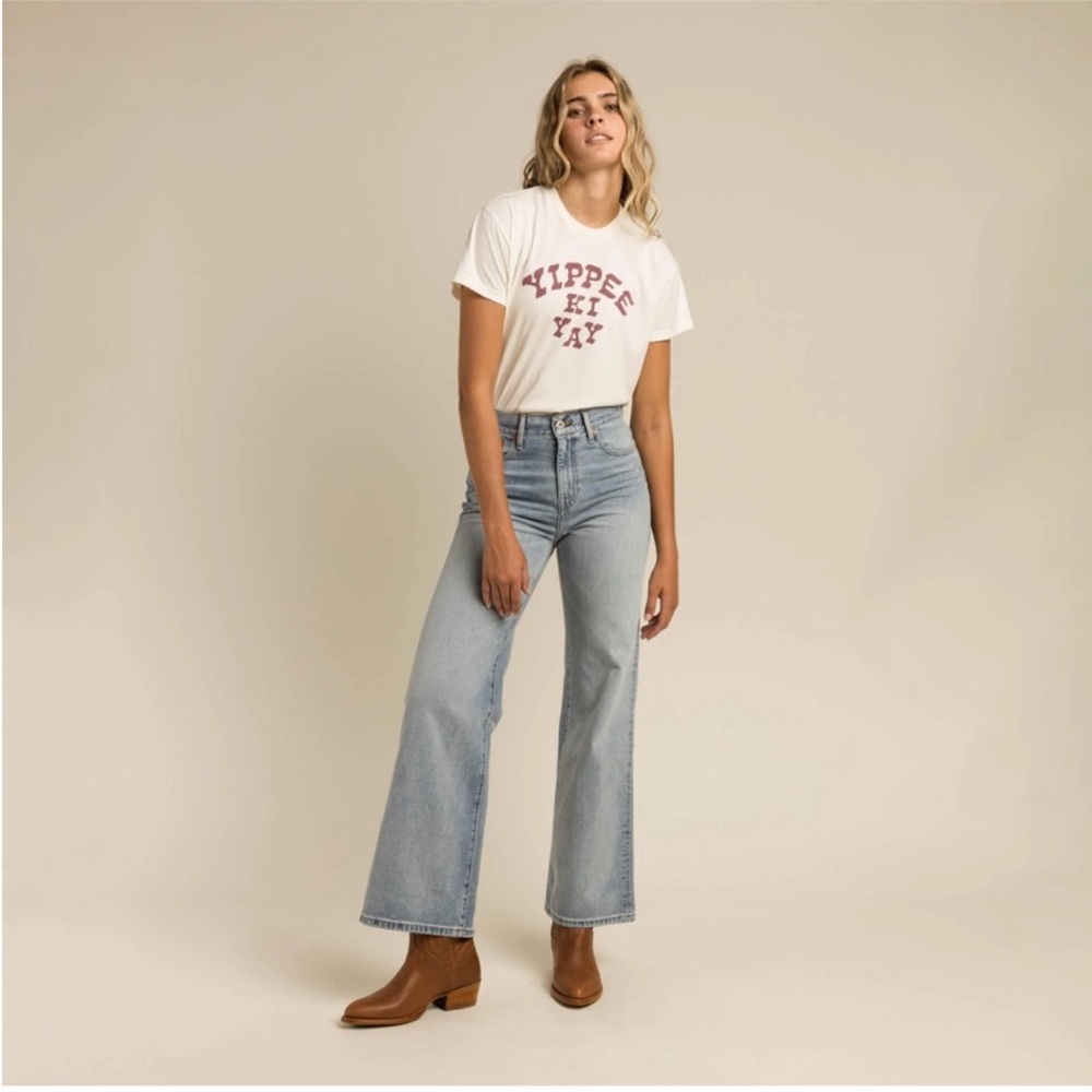 Light Blue Flare Jeans for Women